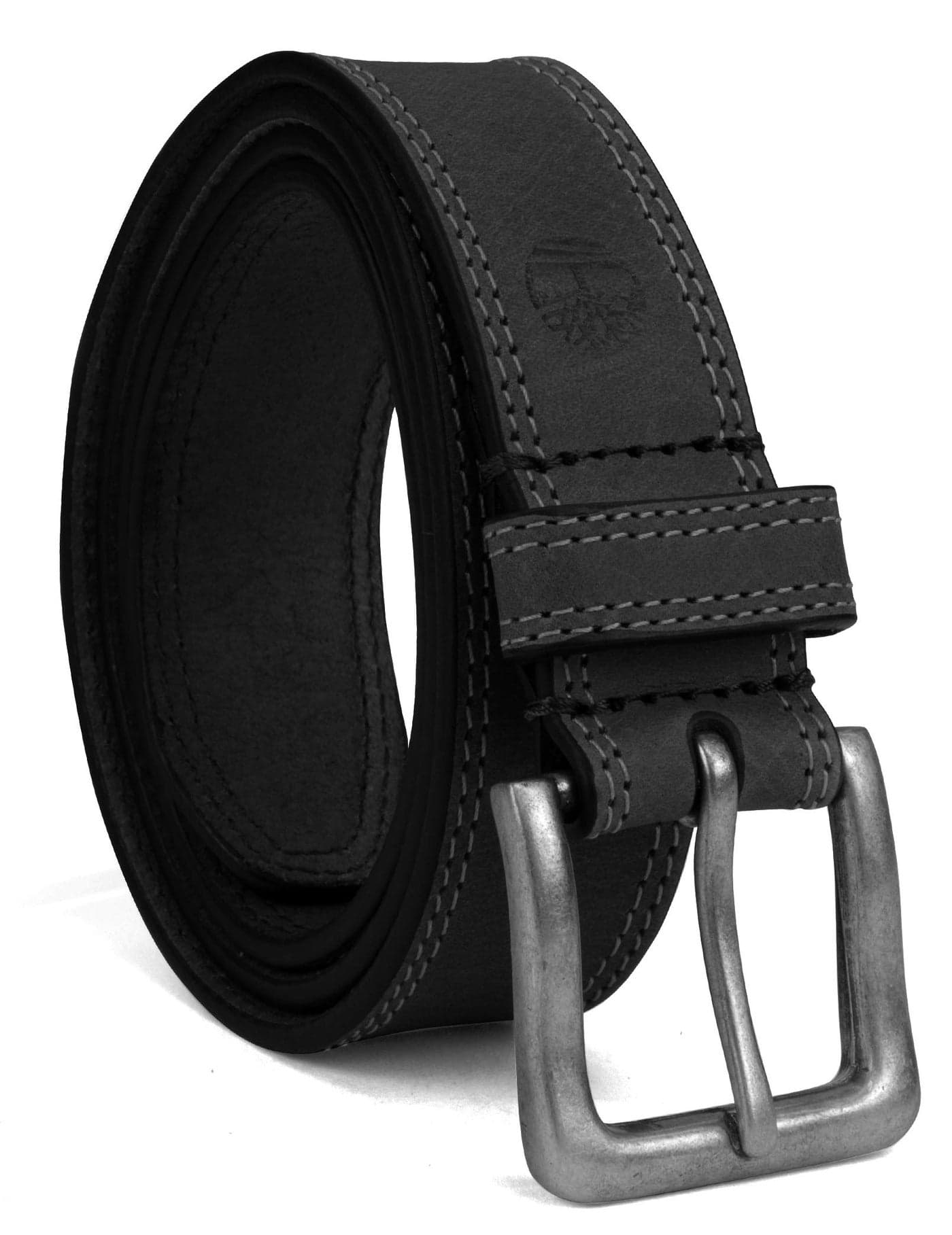 Timberland Men's Classic Leather Jean Belts 1.4 Inches Wide, Black (Stitched), 32