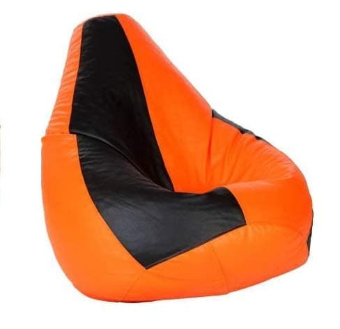 TRUE 2 F Teardrop Bean Bag Cover Without Beans Cover only BlackOrange L