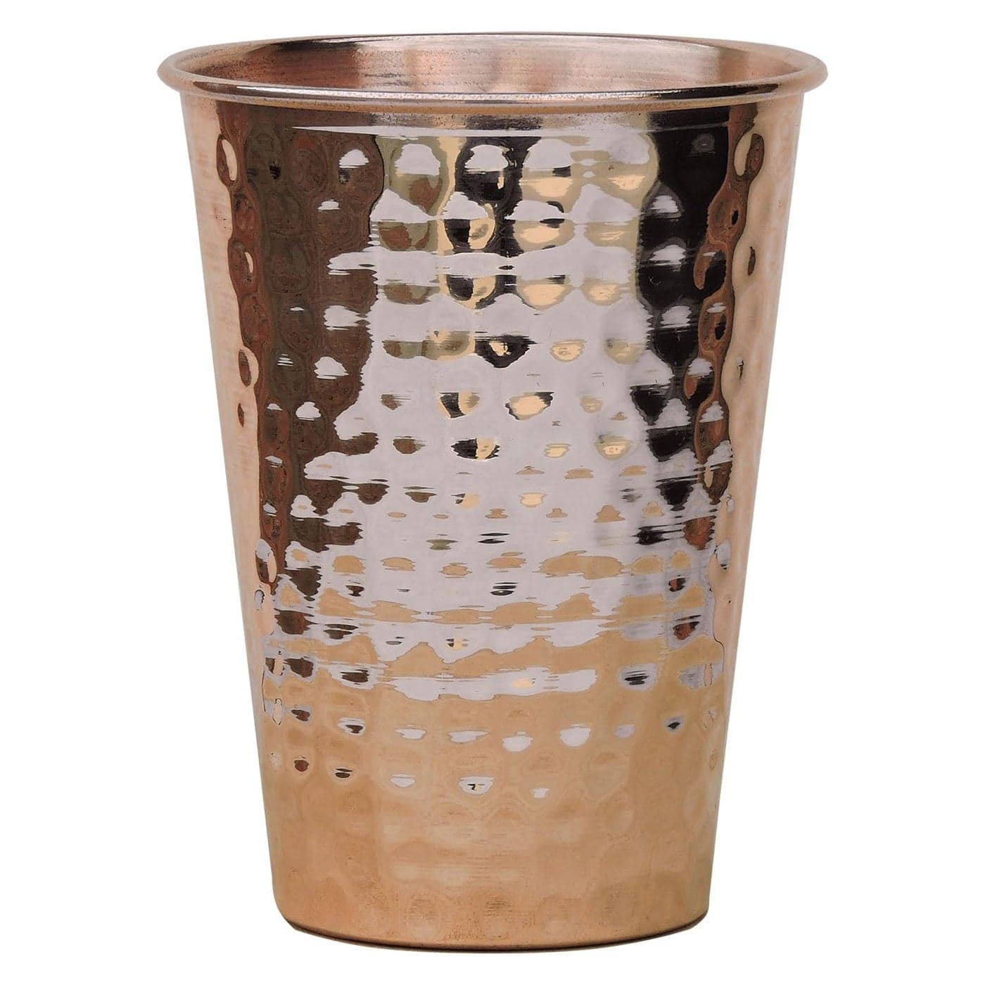Hammered Copper Tumbler, LACQUERED-FREE, UNLINED and UNCOATED - 550 Ml, For Ayurveda Health Benefits (Traditional - 550 Ml)