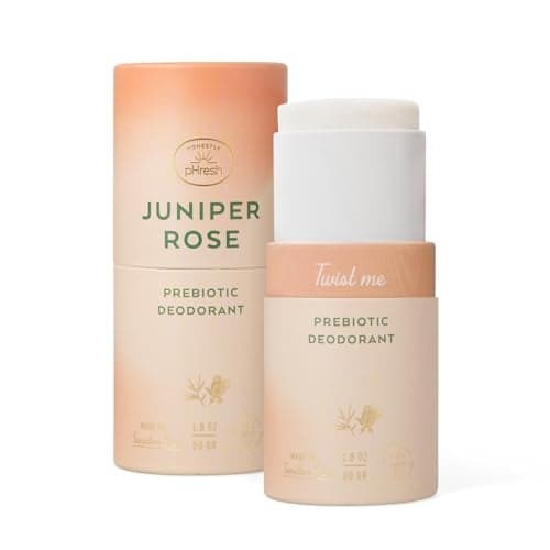 Honestly pHresh TwistUp Deodorant Baking SodaFree Prebiotic Formula AluminumFree NonIrritating Deodorant Stick AllNatural WholeBody Application Glides On Clear Juniper Rose