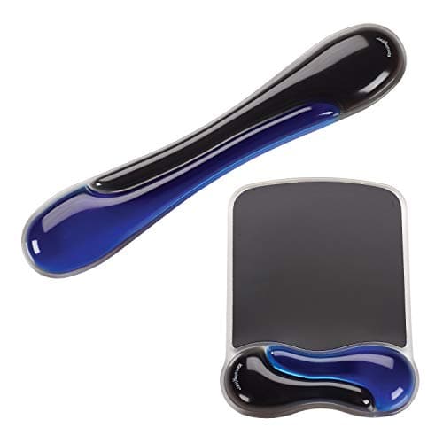 Kensington Duo Gel Mouse Keyboard Wrist Rest Bundle Set Ergonomic Keyboard and Mouse Pad With Wrist Support Keyboard Wrist Rest Computer Keyboard Pad Cooling Gel NonSkid Backing Blue K52920WW