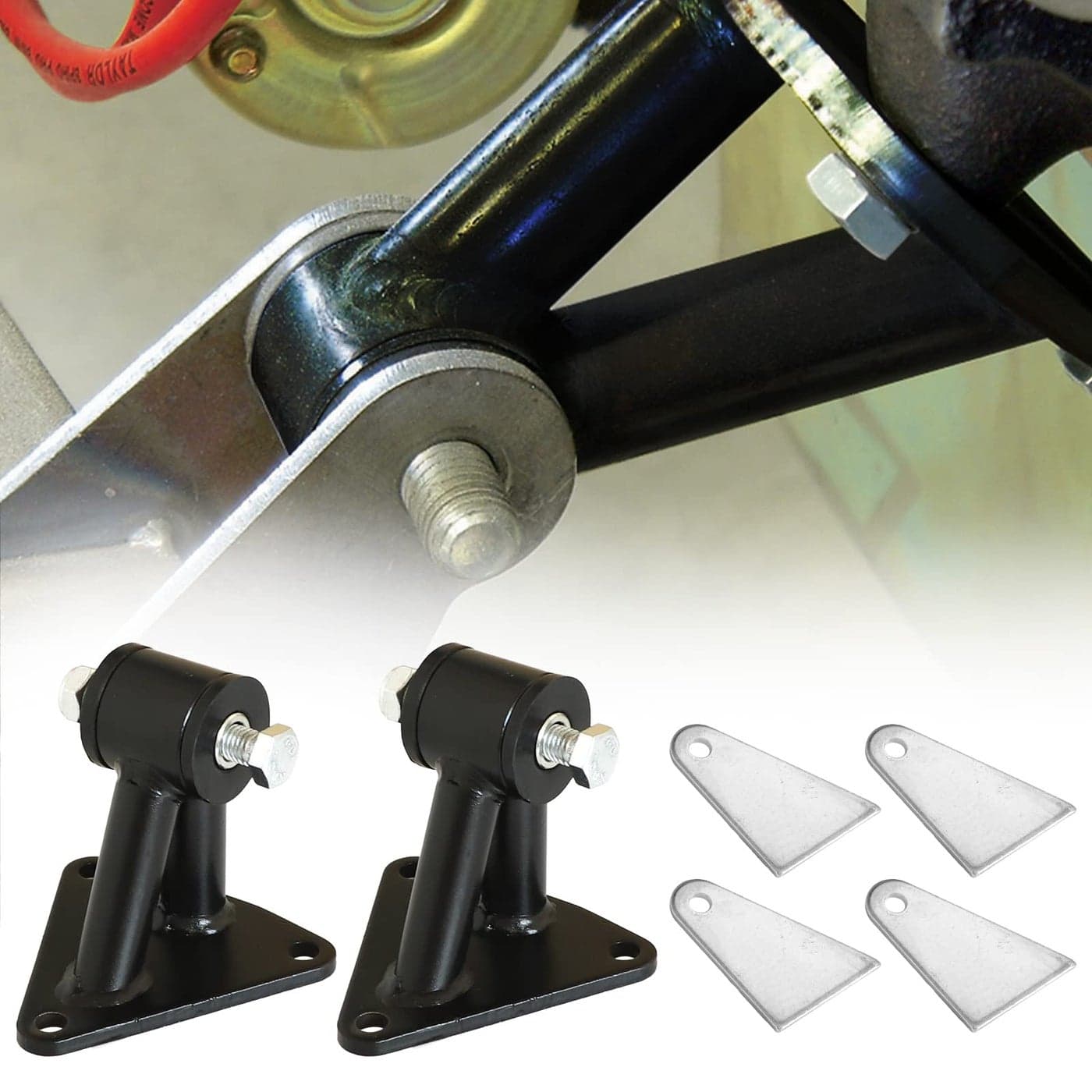 BZSSY Universal Engine Weldin Motor Mount Kit Compatible with Small and Big Block SBC BBC 350 396 454 43L V6 Models Swap Motor mounts Replace for 91018040 Pack of 2