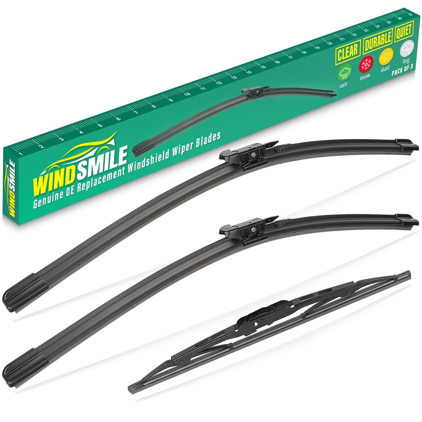 24 21 13 Windshield Wiper Blades Replacement for Chevy Chevrolet Traverse 2012 2013 2014 2015 2016 2017 Premium All Weather Front Rear Wipers Set OEM Quality Pack of 3