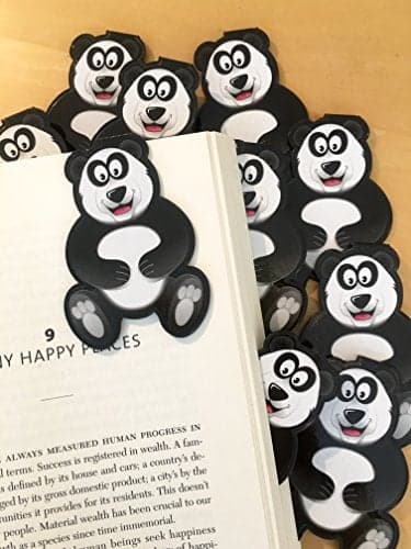 Panda Clip Bookmarks for Kids Students Cool Cute Animal Set of 10 Bulk Bookmark Funny Wacky Classroom Reading Incentives Library Rewards Novelty Party Favors Fun Prizes for Summer Reading Programs