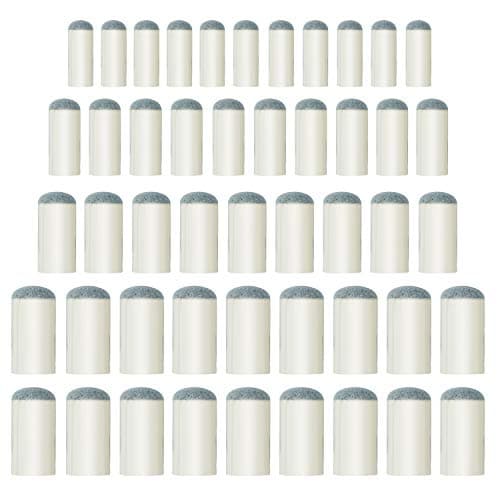 ABOAT 50 Pieces 4 Sizes Pool Cue Tips Slip-On Billiard Cue Tips Replacement, 9 mm, 10 mm, 12 mm, 13 mm