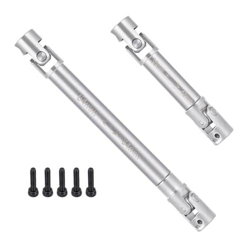 MOHERO 2Pcs SCX24 Driveshafts Stainless Steel Center Drive Shaft for Axial 124 SCX24 Gladiator AXI00005 RC Crawler Upgrade Parts