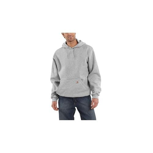 Carhartt Mens Loose Fit Midweight Sweatshirt Athletic Hoodies, Heather Gray, Small US
