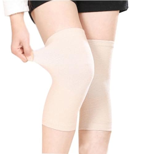 JUMISEE (One Pair) Cotton Knee Sleeves for Knee Support, Circulation Improvement & Pain Relief,Sport Compression for Running, Pain Management, Arthritis Pain Women Men