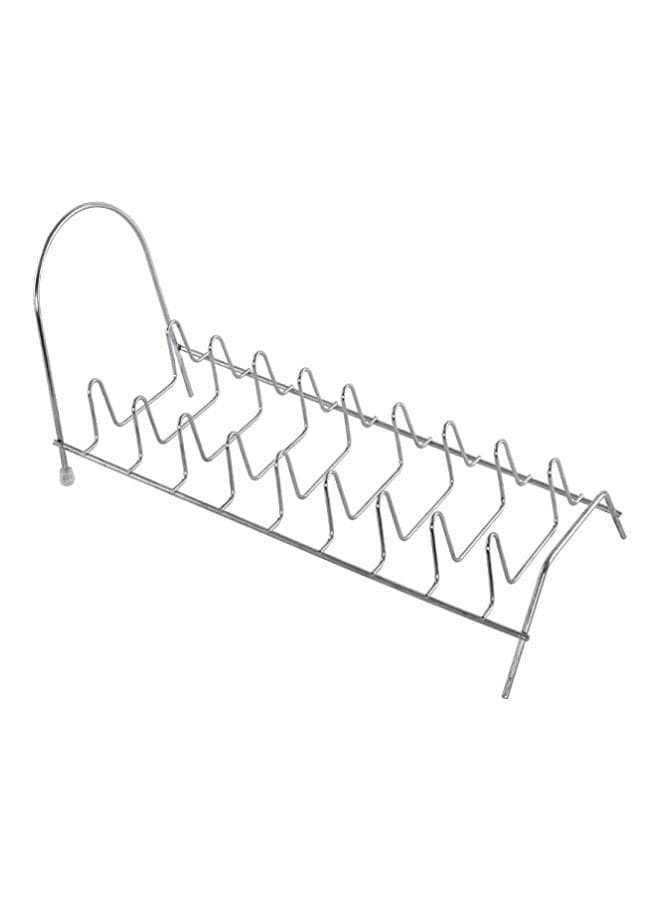8-Column Plate Rack Silver 12cm