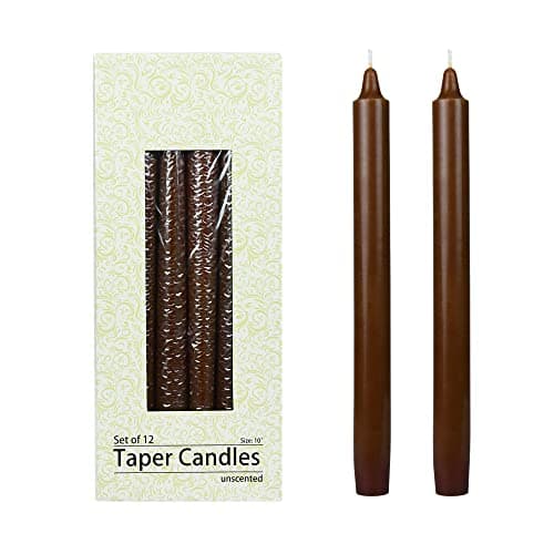 Zest Candle 10 Inch Brown Straight Taper Candles