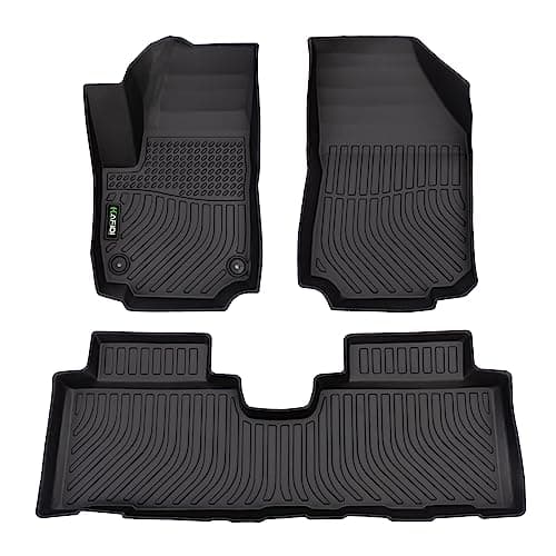 HAFIDI Floor Mats Custom for GMC Terrain 20182024 Chevrolet Equinox 20182024 All Weather Protection TPE Heavy Duty NonSlip Automotive Floor Liners Fits Front 2nd Row Full Set Accessories Black