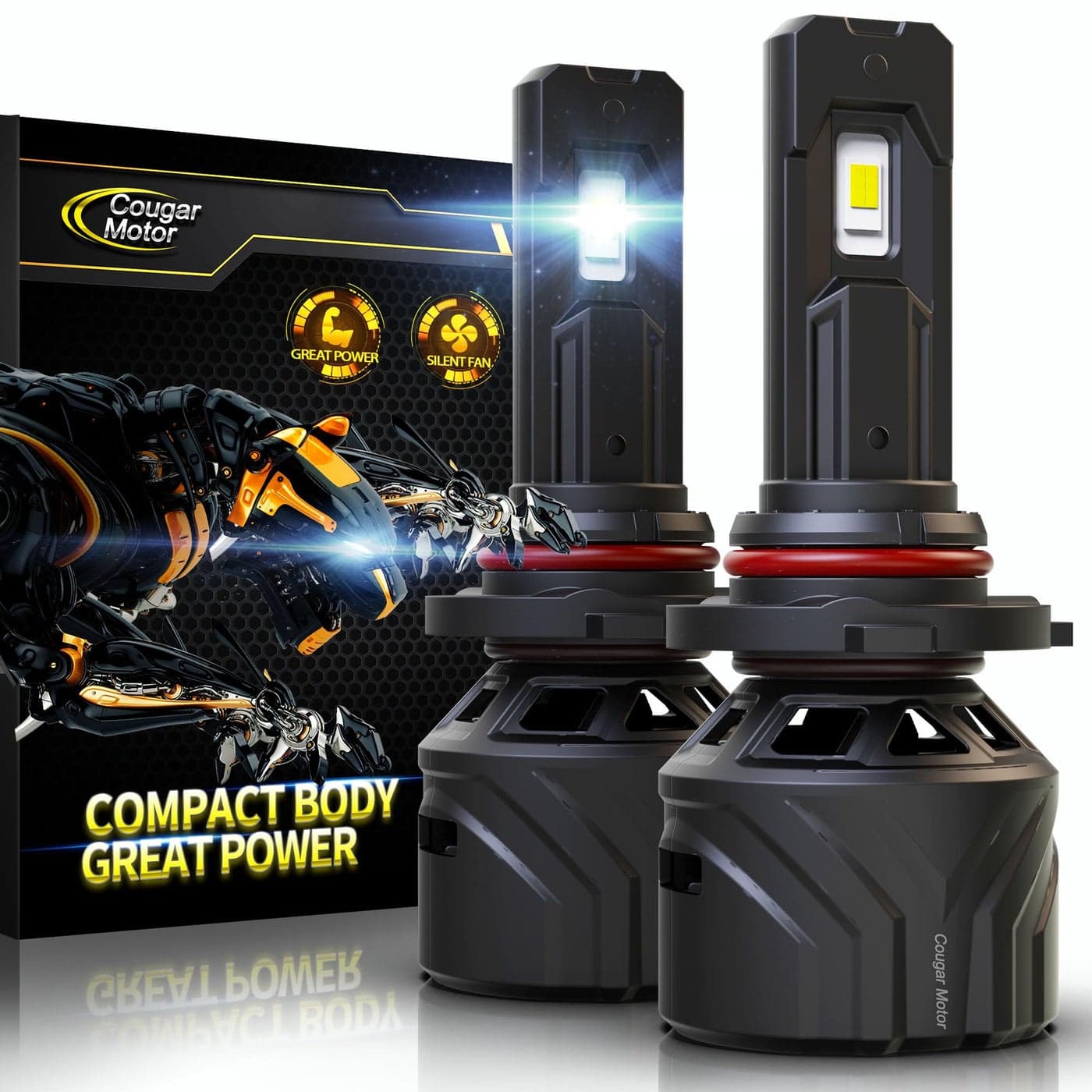 Cougar Motor 9005 Bulbs HB3 Fog Lights 6500K White NonPolarity 9005 Fog Bulb or OffRoad Use Plug and Play Pack of 2