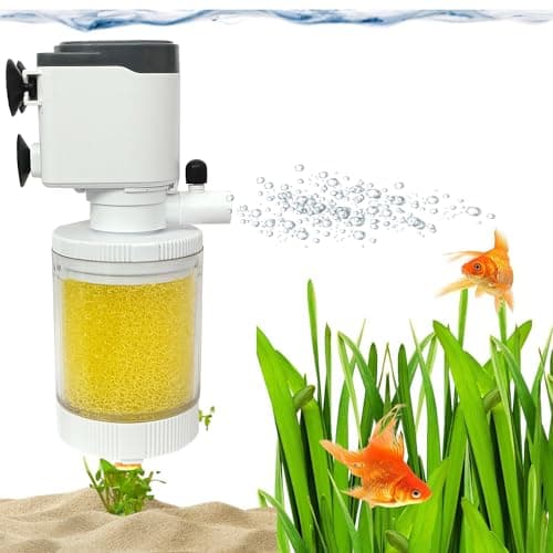 Jainsons Pet Products Sobo Submersible 4-in-1 Aquarium Internal Filter Aquarium Fish Tank Power Aquarium Filter Biological Filtration for Salt/Fresh Water (WP-1300A |4W |F.Max: 400L/H | 6 Inch)