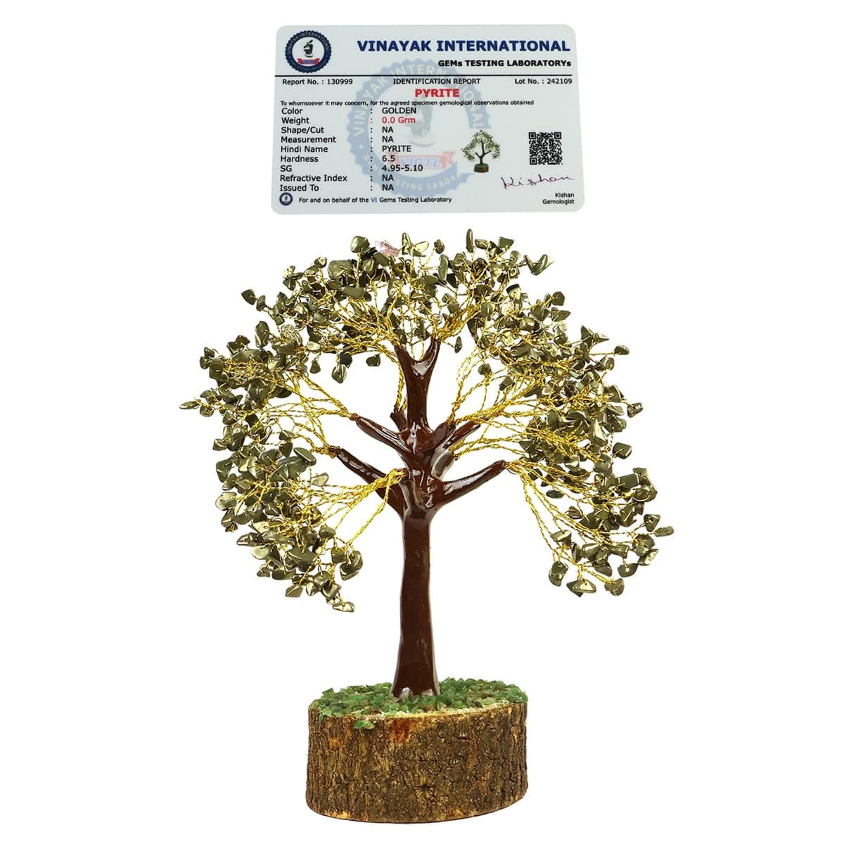 Reiki Crystal Products Natural Certified Golden Pyrite Tree 500 Beads Pyrite Crystal Stone Tree for Money Showpiece