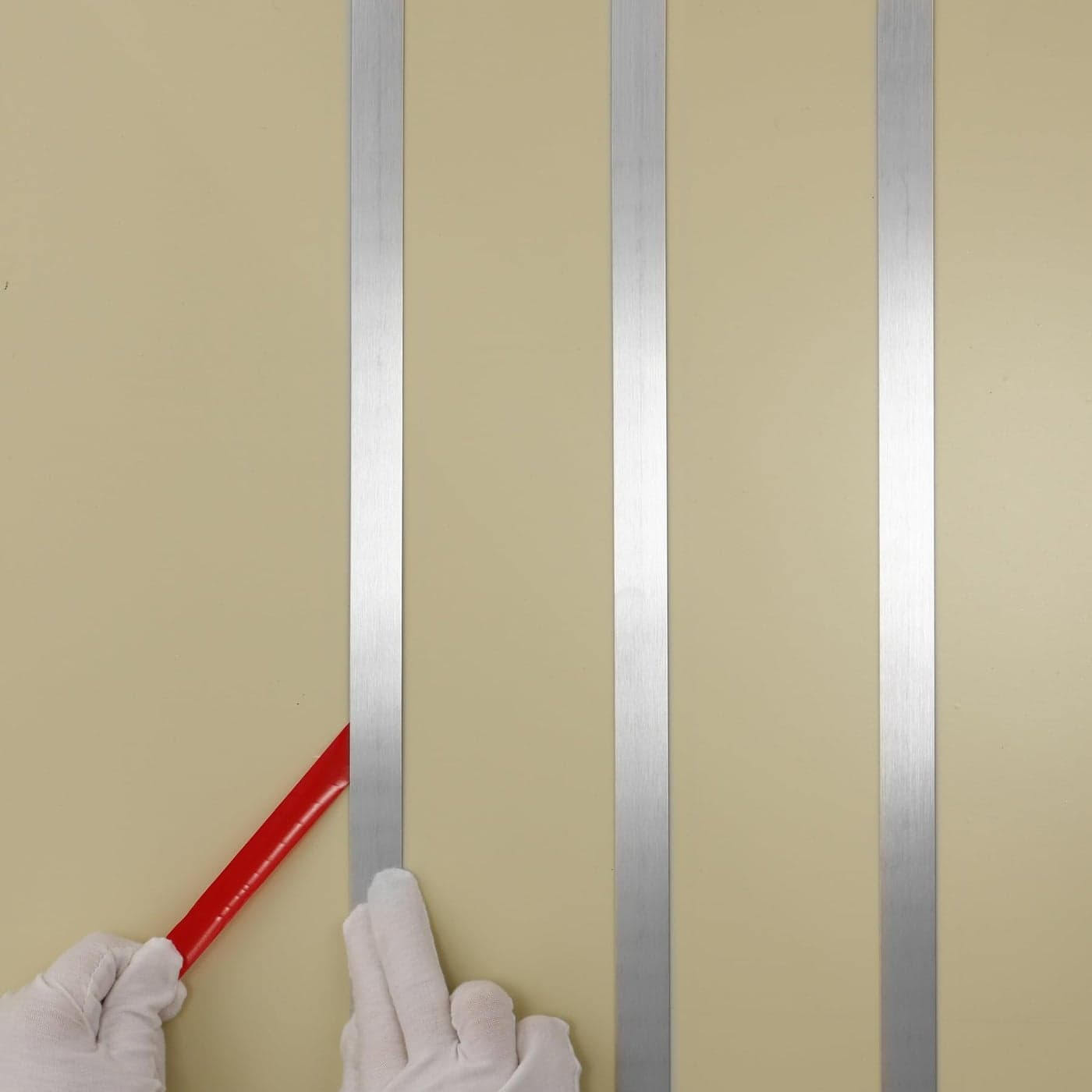 Silver Metalized Brushed Finish Molding Trim Peel and Stick Strip for Mirror Frame Wall Fireplace and Home DIY Decoration 164 ft x 16 inch
