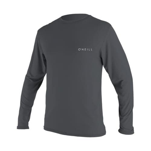 ONeill Mens Basic Skins Long Sleeve Sun Shirt UPF 30 Sun and Rash Protection for Surfing and All Outdoor Activities Graphite XLarge
