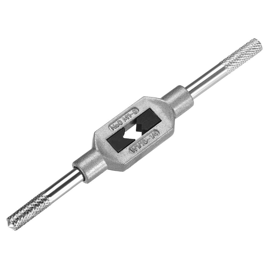 uxcell Adjustable Tap Wrench Handle for Metric M1M8 W11614 Taps Thread Tap Holder Reamer Hand Tapping Tool for Machinist Repair Medium Carbon Steel Handle with Nickel Plated