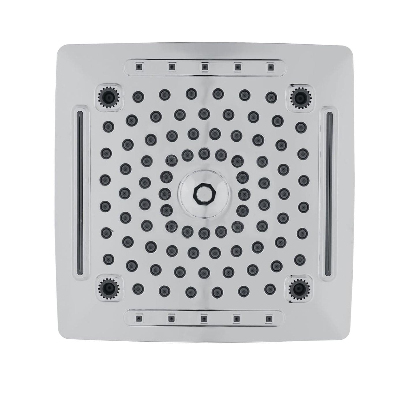 Aquieen Wall Mounted 5 Function Rubbic Overhead Shower 10 Square Chrome