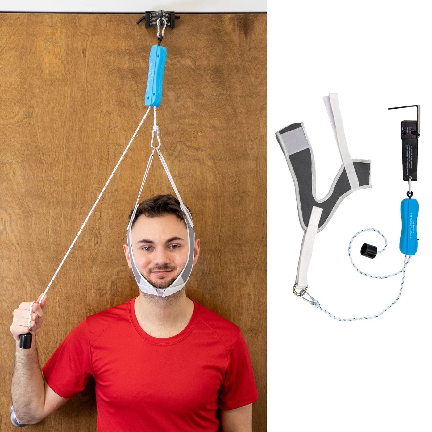 NeckPro II Neck Traction Cervical Device Over the Door Home Neck Stretcher Hammock for Pain Relief Pinched Nerve Pain Posture Corrector Decompression