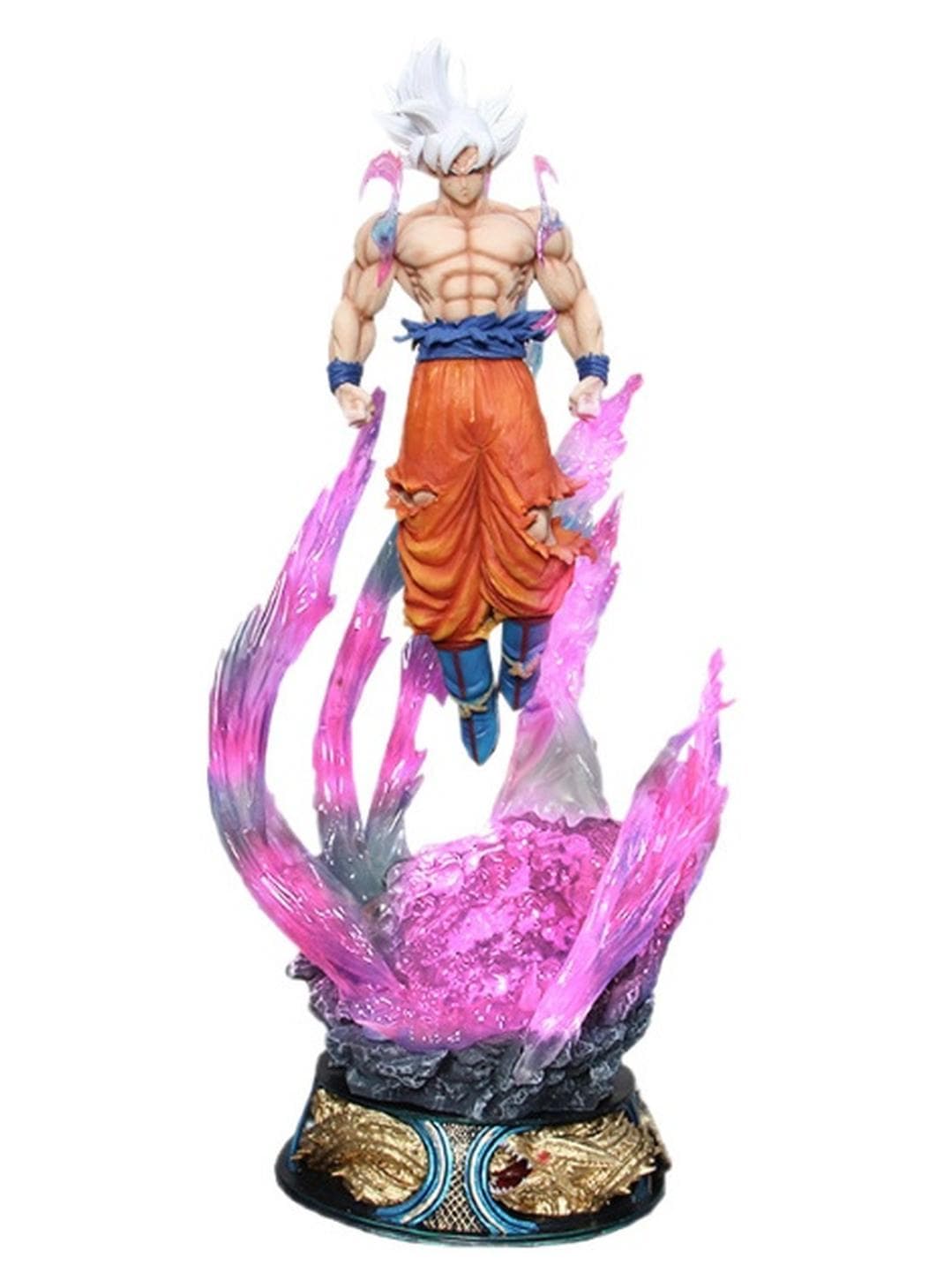 Dragon Ball,Ultra Instinct White-Haired Goku Anime Figure, Desk Centerpiece & Birthday Gift 25cm