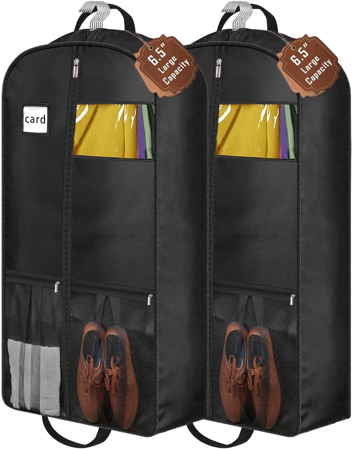 RAAHII 2 piece Premium 6.5 inches clothes bag for Blazer cover with hanger, coat covers with zip for travel wardrobe storage of suit,jacket cover, garments, sweaters, dress, shirt pant organizer.