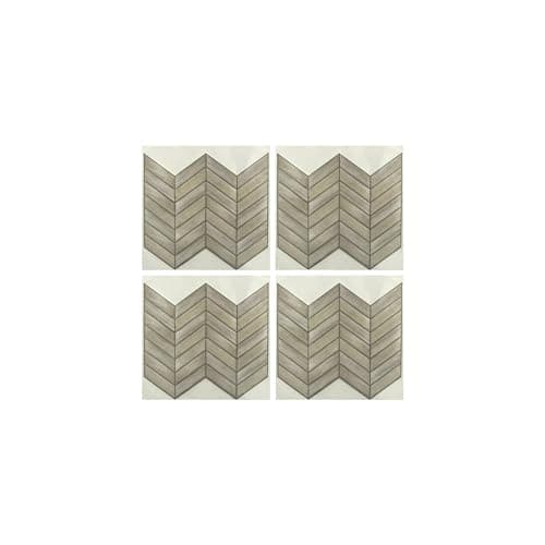 RoomMates TIL3461FLT StickTiles Chevron Distressed Wood Peel and Stick Tile Backsplash Multicolor