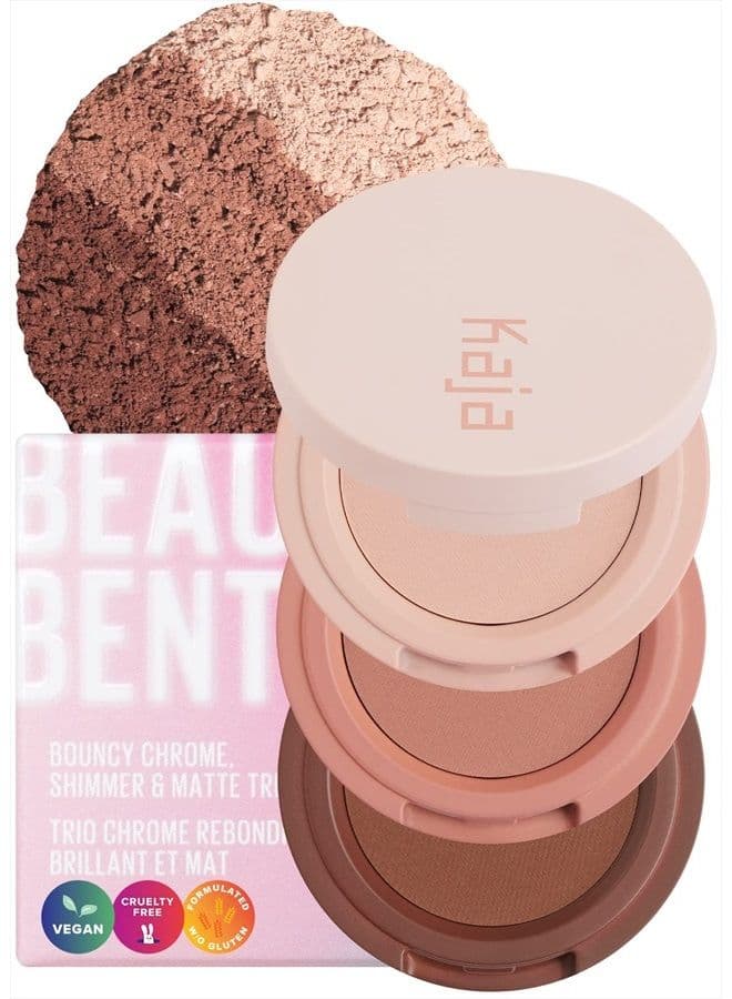 Beauty Bento Collection - Bouncy Eyeshadow Trio | Burnt Sandy Brown Tones, Travel Size, 13 Velvet Dream, 2019 Allure Best of Beauty Award, 0.03 Oz
