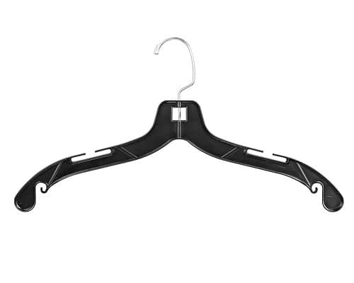 DEILSY™ Black Plastic Clothes Hangers - Durable Plastic Hanger 50 Pack for Organizing Garments for Shirt Hangers and Dress Coat Hangers Black Clothing Retail Hanger