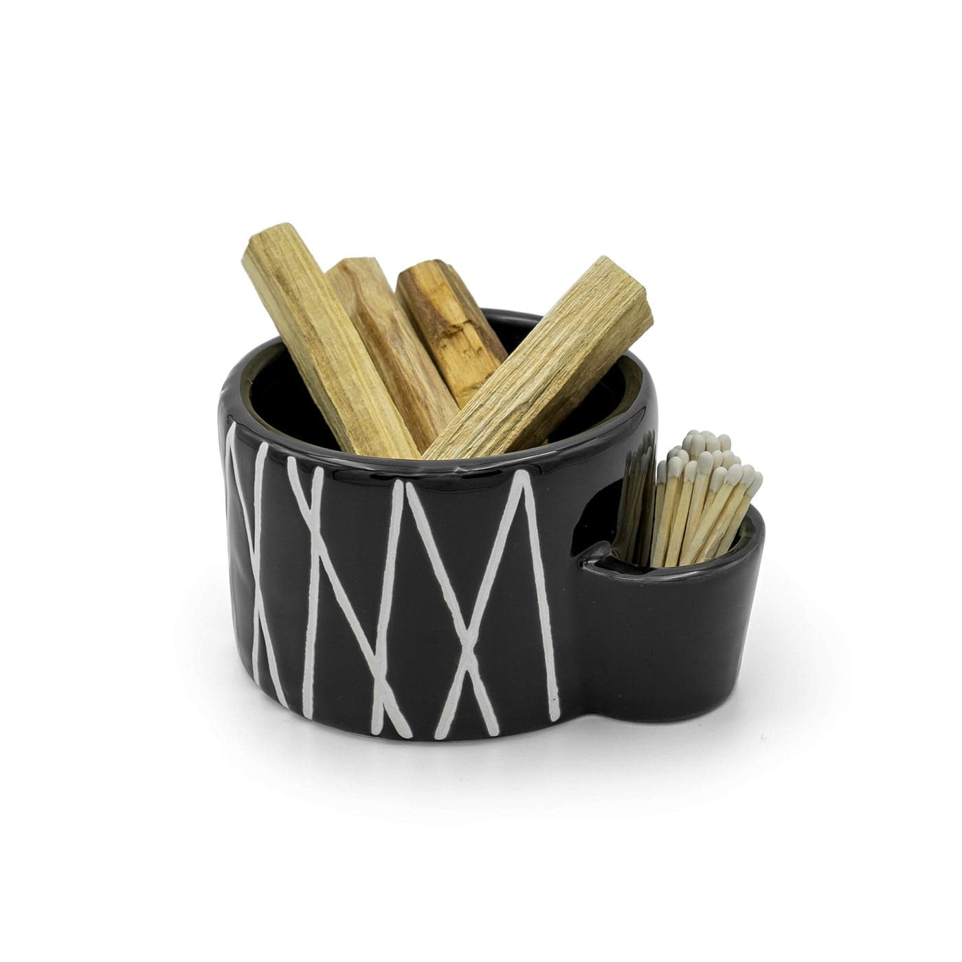 Bursera Onyx Ceramic Bowl Tree Planted with Every Order Decorative Bowl with Side Slot for Matches Smudging Burn Bowl for Sage Palo Santo Matchstick Holder Form for Candles