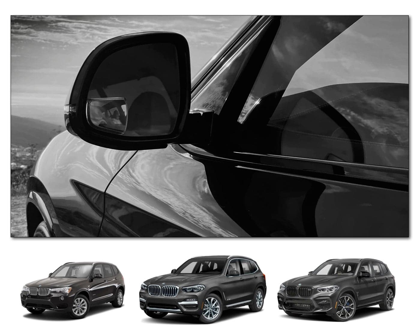 NXTGEN AUTOMOTIVE Blind Spot Mirrors Compatible with BMW X3 Extended View 2 Piece Set Left Right