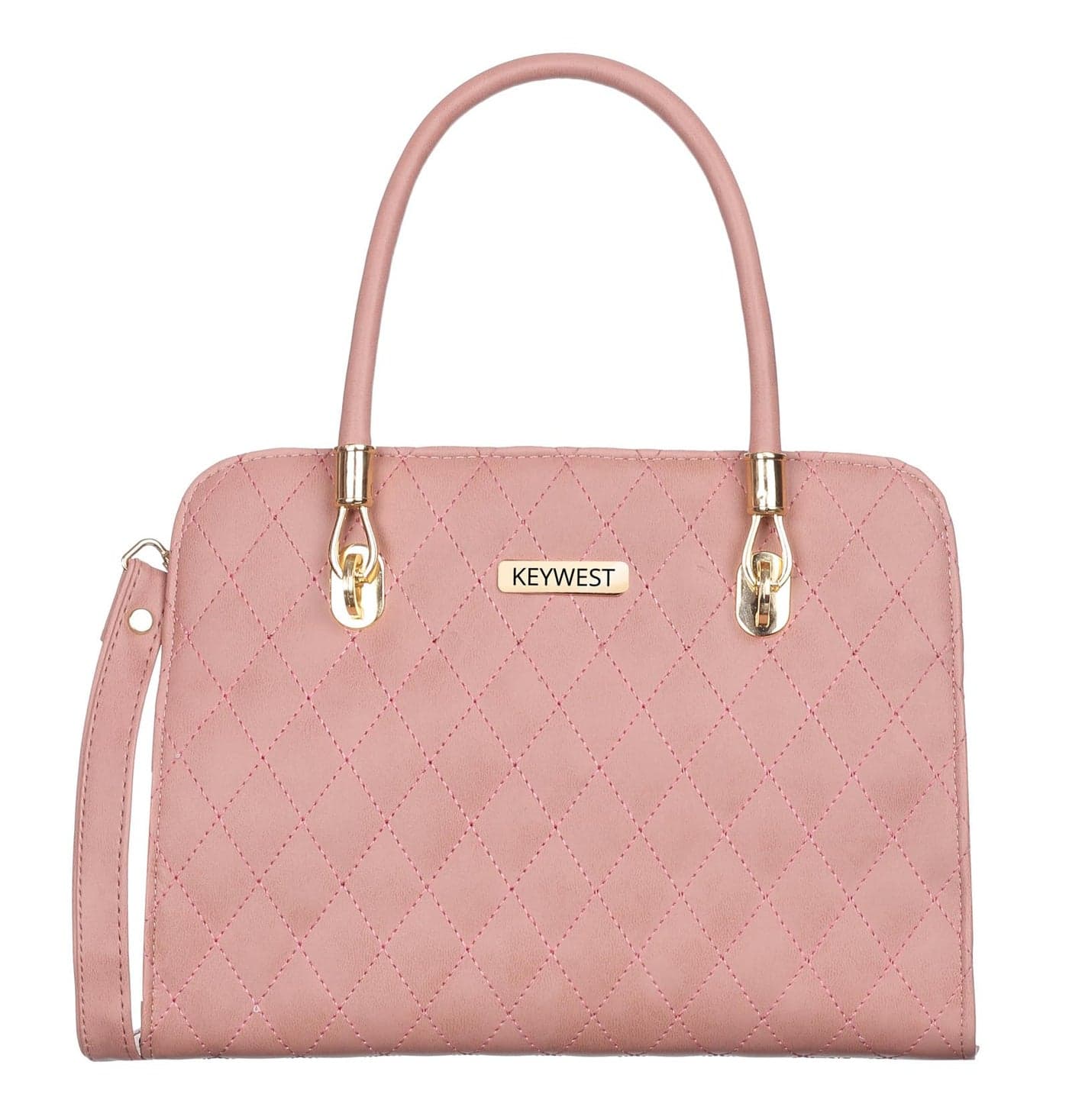 Keywest Women's Diamond Satchel Tote Handbag for Women | Ladies purse | Stylish Shoulder Bag | Gift For Woman | Light Pink