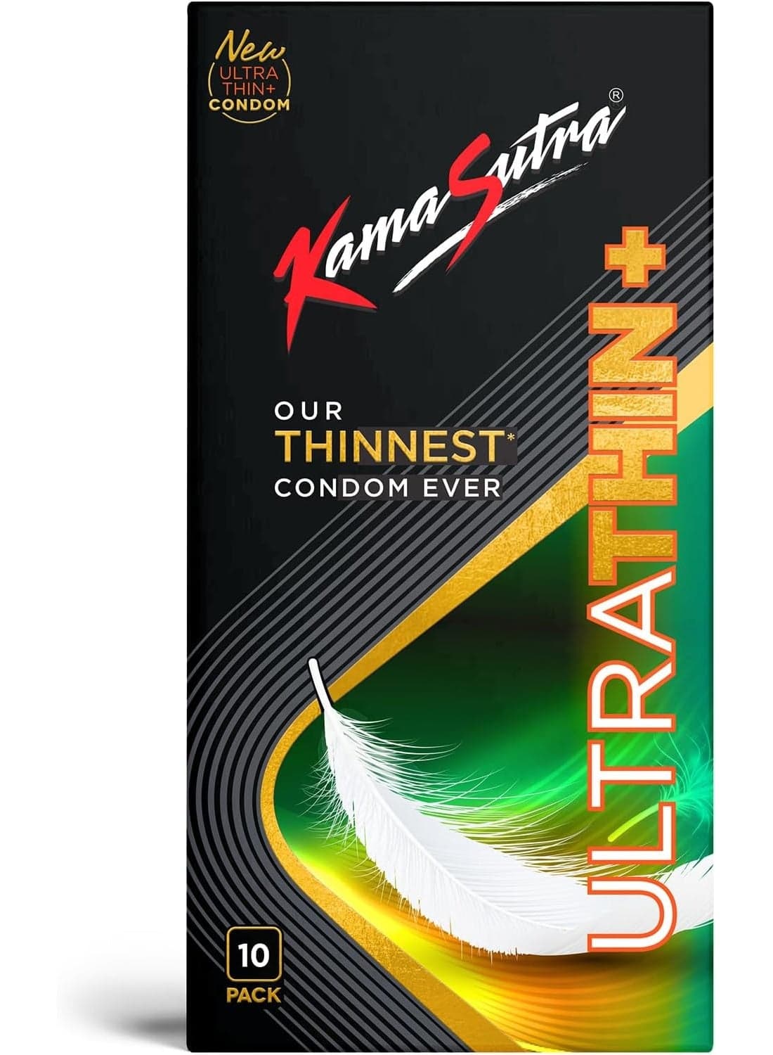 KAMA SUTRA Ultrathin+ Condom For Men | For Closest Feel For Couple | Combo Pack Of 10
