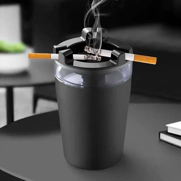 SANGOZ Ashtray with Water Tank Outdoor Portable Smell Proof Smokeless Ash Tray for Car Indoor Courtyard Terrace Desktop Office Smoking Ash Tray Smokeless Ash tray Car Ashtray With Lid