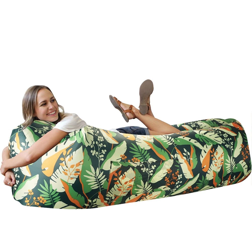 WEKAPO Inflatable Couch Air Lounger Chair Camping Beach Accessories Portable Blow up Sofa for Hiking Lawn IndoorOutdoor Movies Music Festivals Lightweight and Easy to Set Up Air Hammock
