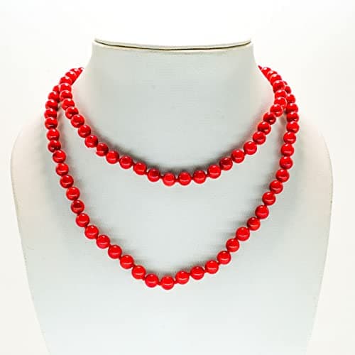 Pandit NM Shrimali Japa Mala Hakik Mala 108 Bead Mala Meditation (Many Colour Size 30L) (Red)