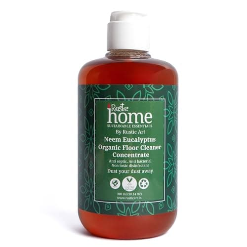 Rustic Art Home Organic Floor Cleaner Concentrate | Neem Eucalyptus Blend | 1ml per 1L Water | Natural Plant Based Formula | 300ml