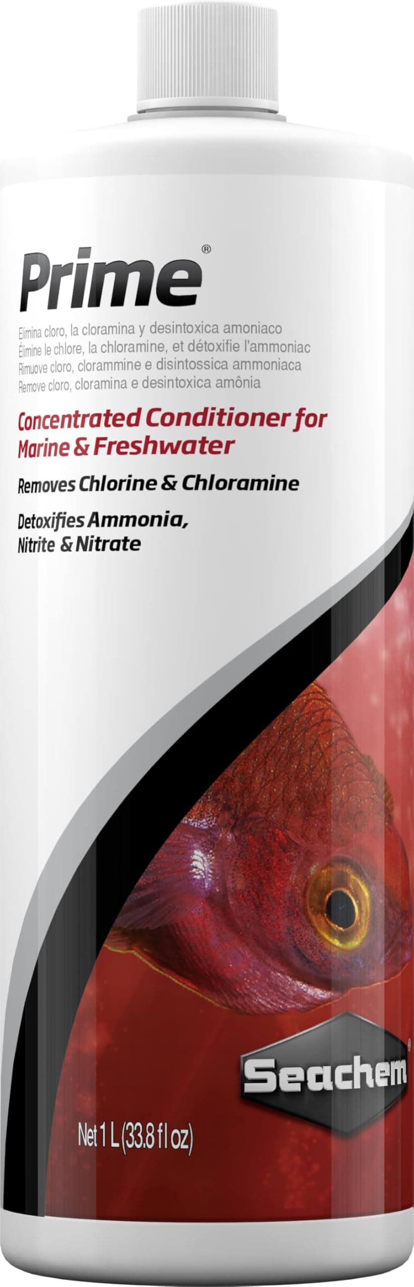 Seachem 437 Prime Fresh and Saltwater Conditioner - Chemical Remover and Detoxifier 1L