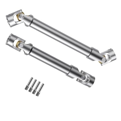 Drive Shaft DShaped Hole Stainless Steel Center Drive Shaft for Axial SCX10 TRX4 Redcat Gen8 SCX24 Gladiator Dodge Power Wagon 124 RC Crawler Upgrade Parts 2PC