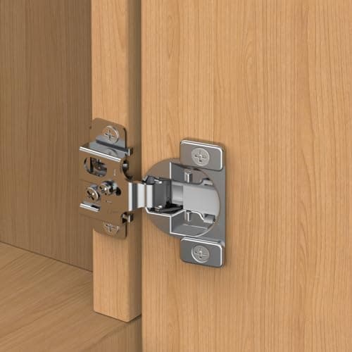 Chibery 10 Pack 1/2" Overlay 3D Soft Close Concealed Hinge, Face Frame Door, Small Angle Slow Close, Self Closing Hidden Satin Nickel, 105° Concealed Stainless Steel Hinges for Kitchen Cabinet Door