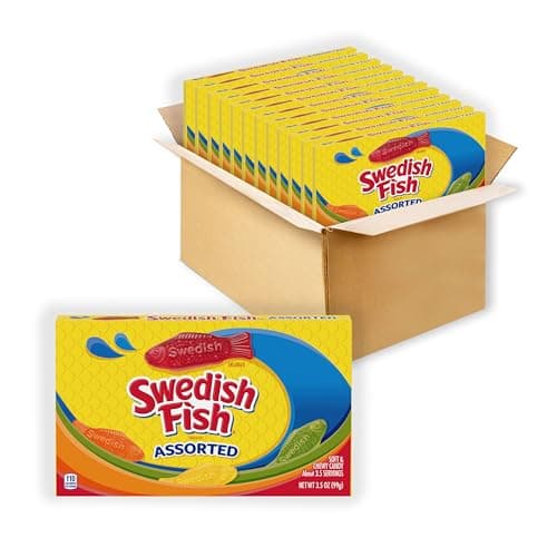 SWEDISH FISH Assorted Soft Chewy Gummy Candy Bulk Candy 12 35 oz Boxes