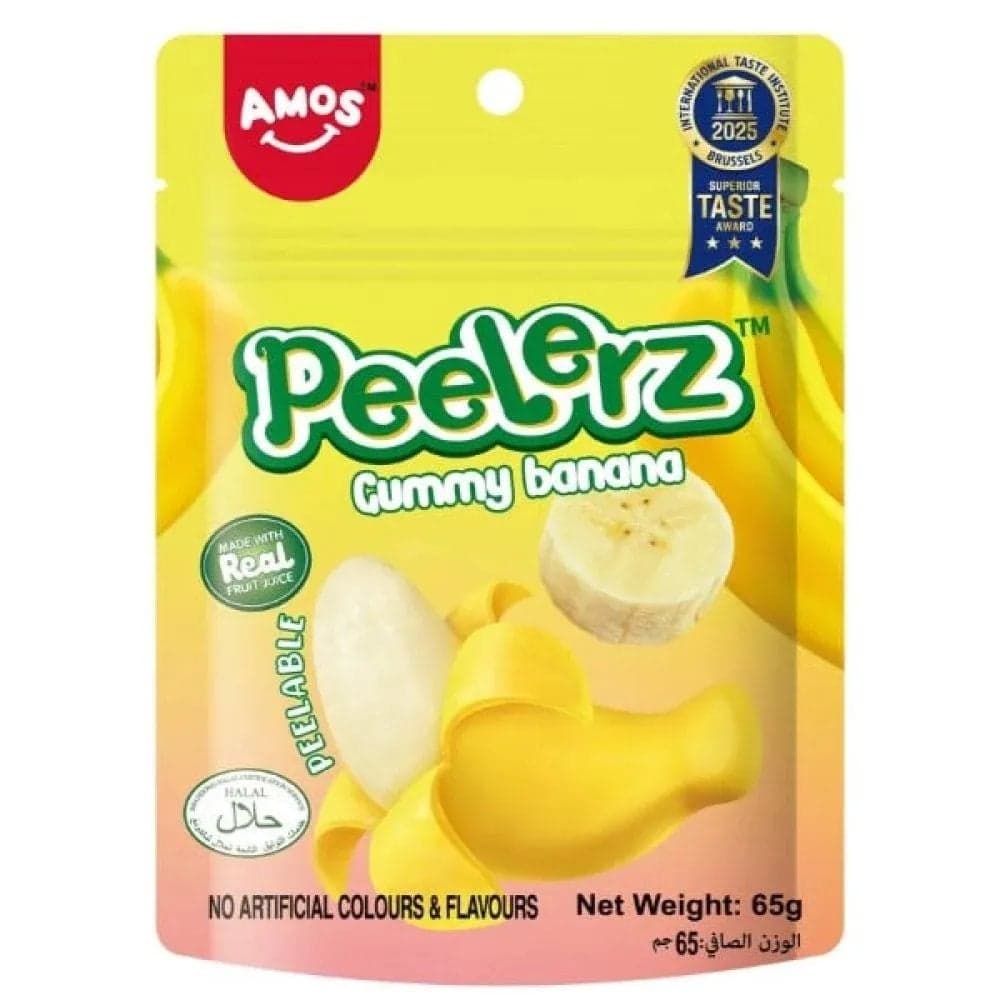 Amos Peelerz Gummy Banana Flavored Candy- 65gms