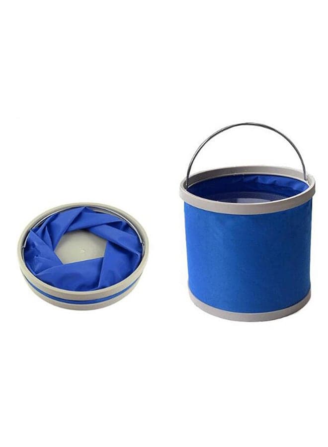 Portable Folding Bucket With Handle Blue
