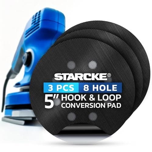5 inch Sanding Discs Hook and Loop Round Sand Paper 3Pack 8 Hole-Premium 6 inch Hook and Loop Sanding Discs, Durable PSA Sandpaper Easy Replacement Pad, Disc Polisher Backing Pad Grit Sandpaper Disc