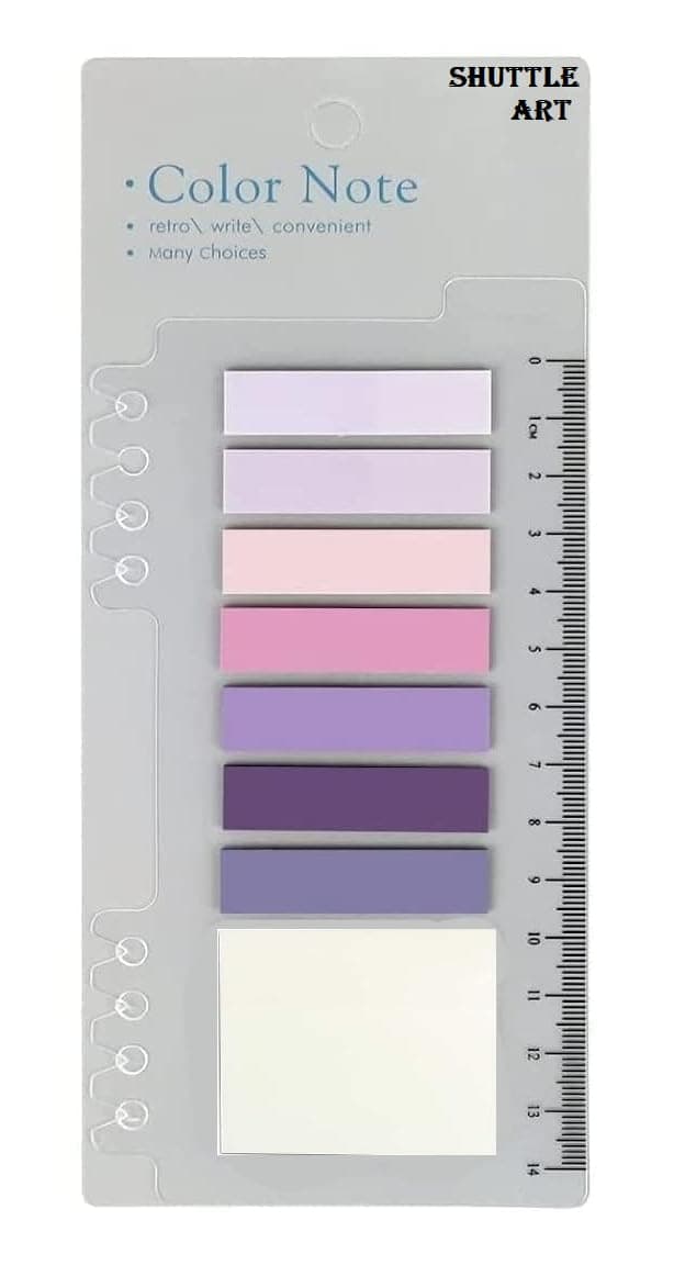 Shuttle Art 160pcs Self-Adhesive Sticky Tabs Sticky Index Tabs for Books Page Markers Transparent Sticky Notes Colorful Notebooks Flags Strip Sticky Notes