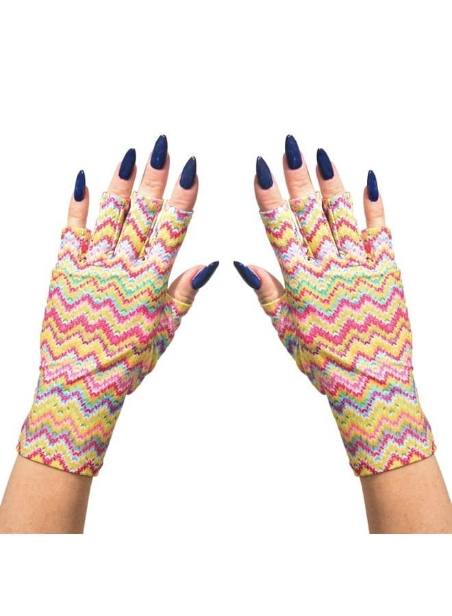 The Original Anti UV Gloves for Gel Manicures Using Gel Lamp Dryers, Driving,Fingerless Gloves That Shield Skin from the Sun and Nail Lamp, Outdoor Gloves, Miss Soni
