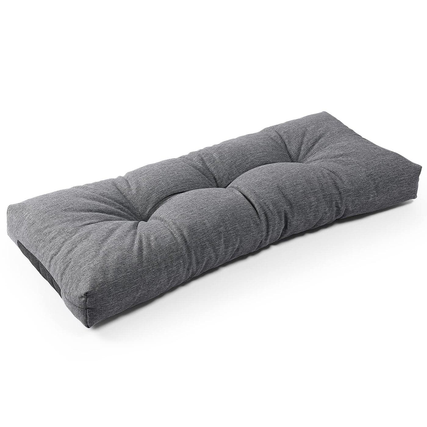 SUNROX LokGrip Non slip Tufted Memory Foam Bench Cushion FadeShield Water Resistant Durable Thicken OutdoorIndoor Bench Seat Pads 42x16x4 inch Heather Charcoal