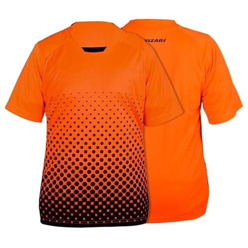 Ventura Short Sleeve Goalkeeper Jersey – Lightweight, Moisture-Wicking, Sublimated Design for Adult Soccer Goalies Orange/Black