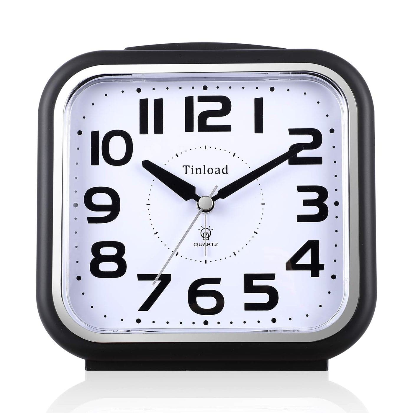 55 Extra Large Analog Alarm Clock Silent Non Ticking Gentle Wake Beep Sounds Increasing Volume Battery Operated Snooze and Manual Light Easy Set