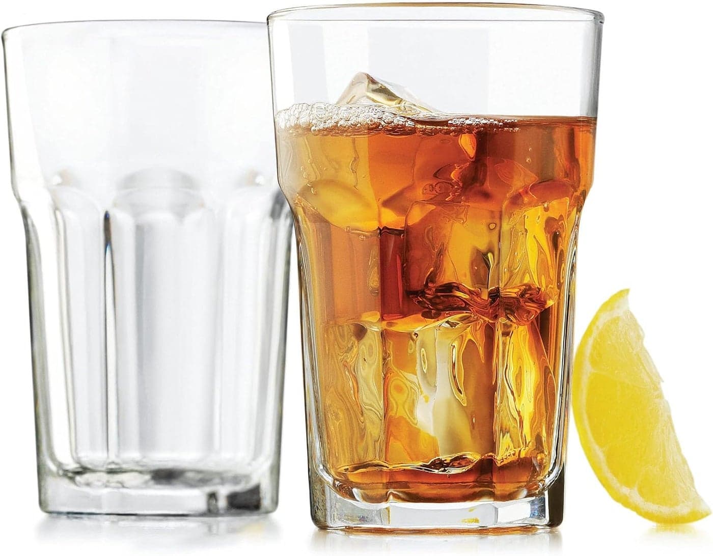 Mivana 500 ML Highball Glass Set of 6 Large Drinking Glasses Heavy Base Tumblers for Water, Juice and Cocktails, Iced Tea, Milkshake, Coke,Home, Everyday Use-Dishwasher Safe (Heavy 500 ML, Set of 6)