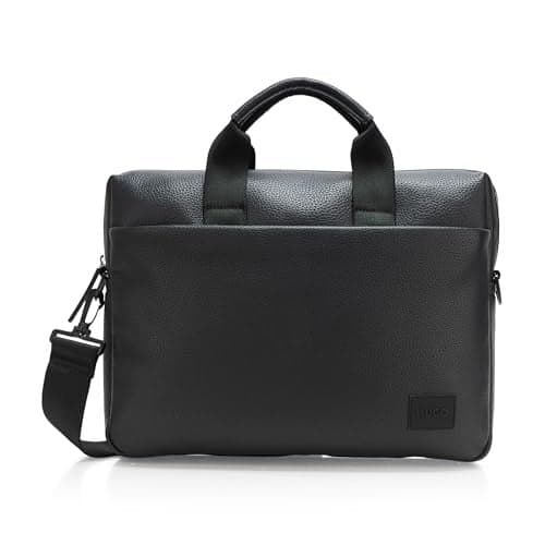 HUGO Ethon Nylon Briefcase with Shoulder Strap black gloss PCE